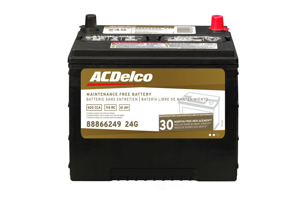 ACDelco Gold Series Maintenance Free Battery 12 Volt Group 24 600 CCA CA 750 30 Month Warranty ACDelco 24G