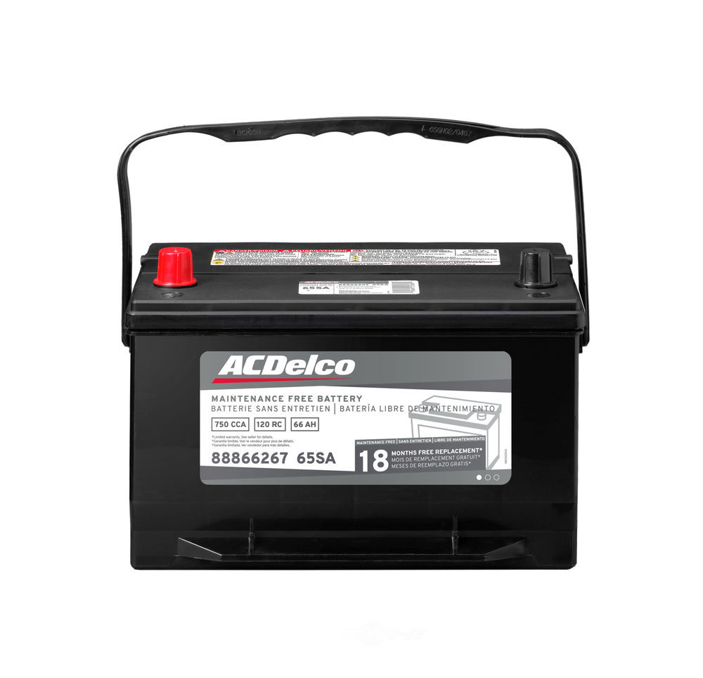 ACDelco Silver Series Maintenance Free Battery 12 Volt Group 65 750 CCA CA 900 18 Month Warranty ACDelco 65SA