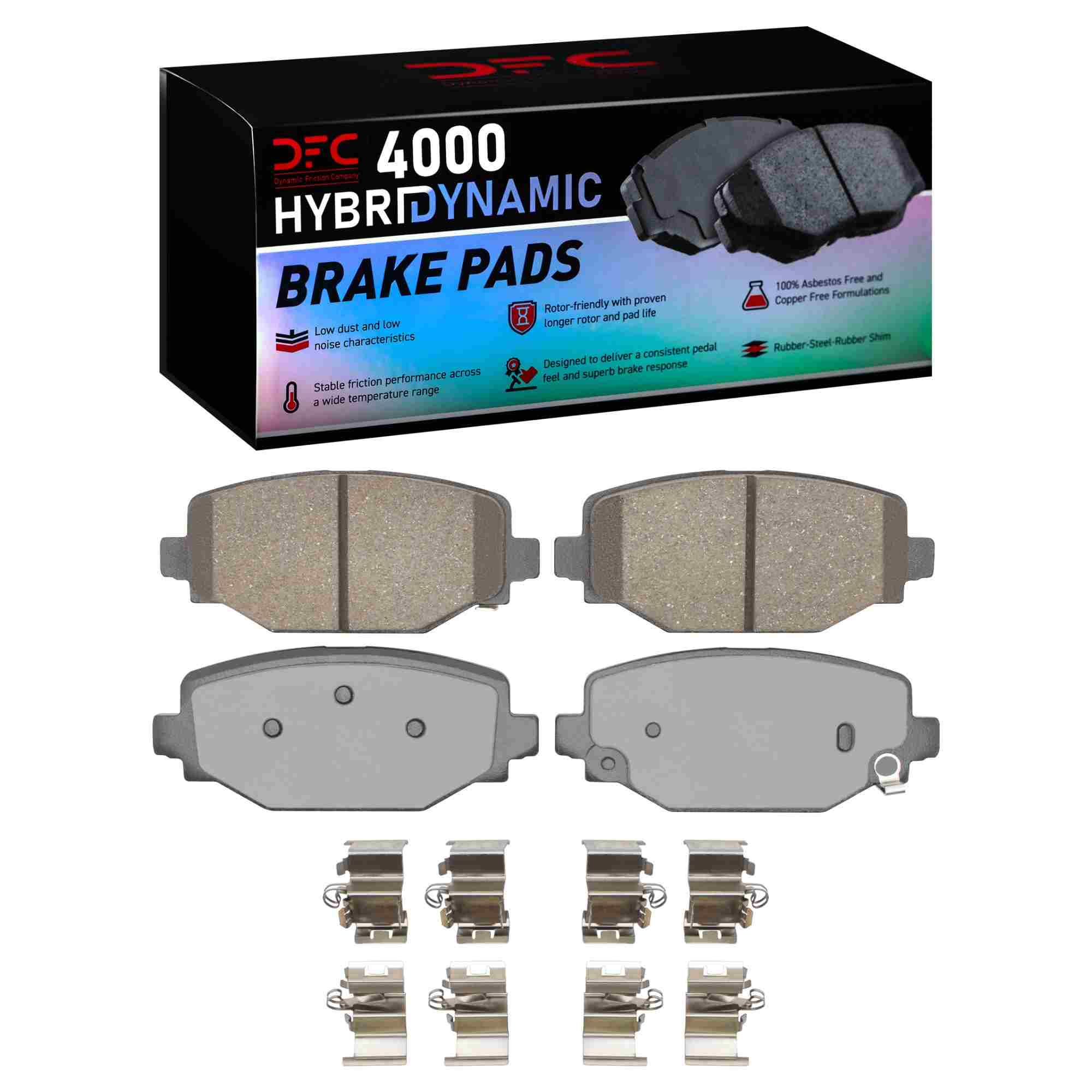 DFC HybriDynamic Brake Pads Hrdwr Kit Dynamic Friction Company 692-4000-2460-01