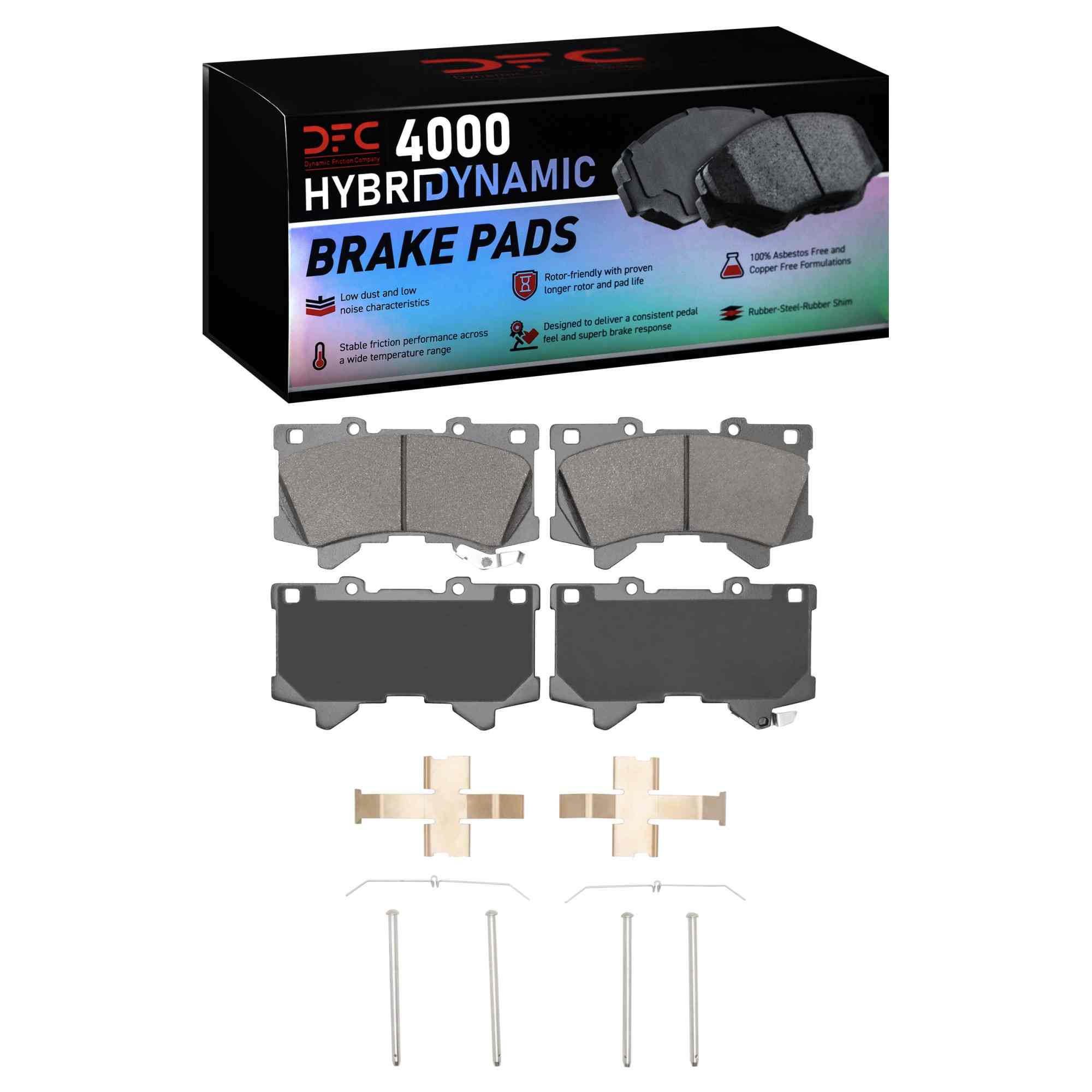 DFC HybriDynamic Brake Pads Hrdwr Kit Dynamic Friction Company 692-4000-2442-01