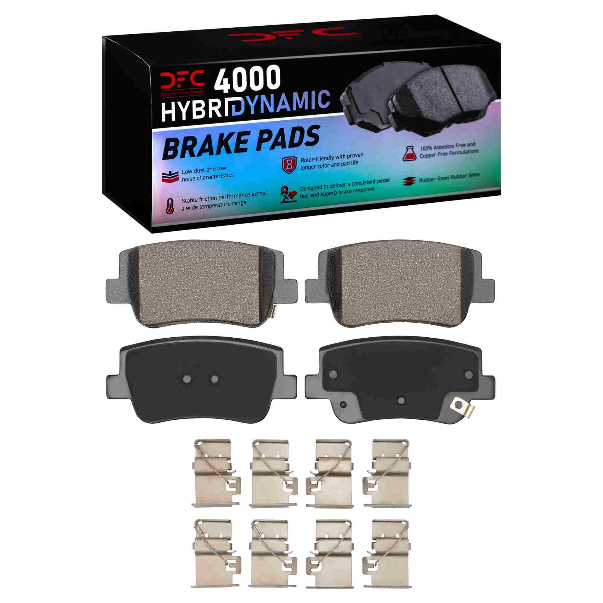 DFC HybriDynamic Brake Pads Hrdwr Kit Dynamic Friction Company 692-4000-2417-01