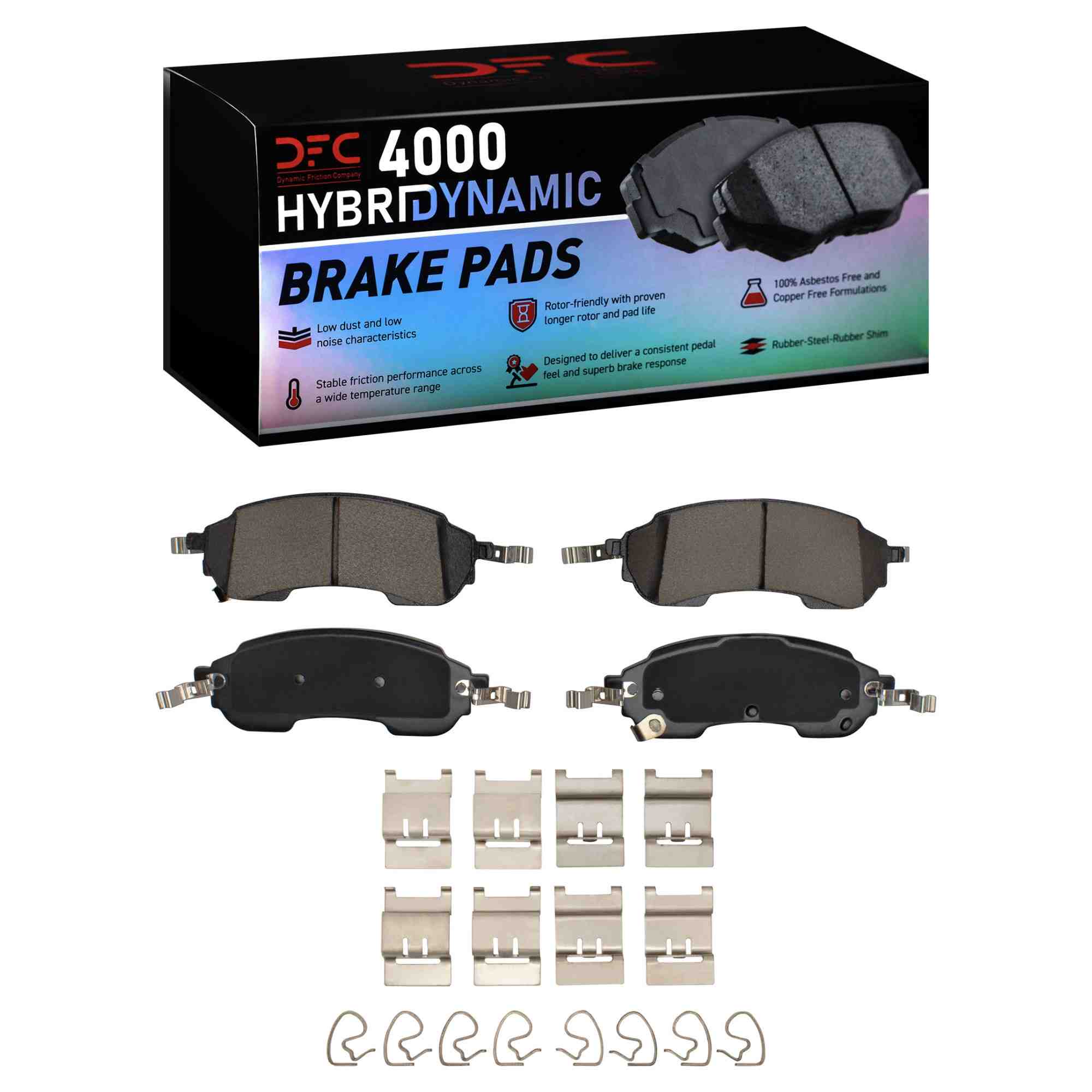 DFC HybriDynamic Brake Pads Hrdwr Kit Dynamic Friction Company 692-4000-2414-01