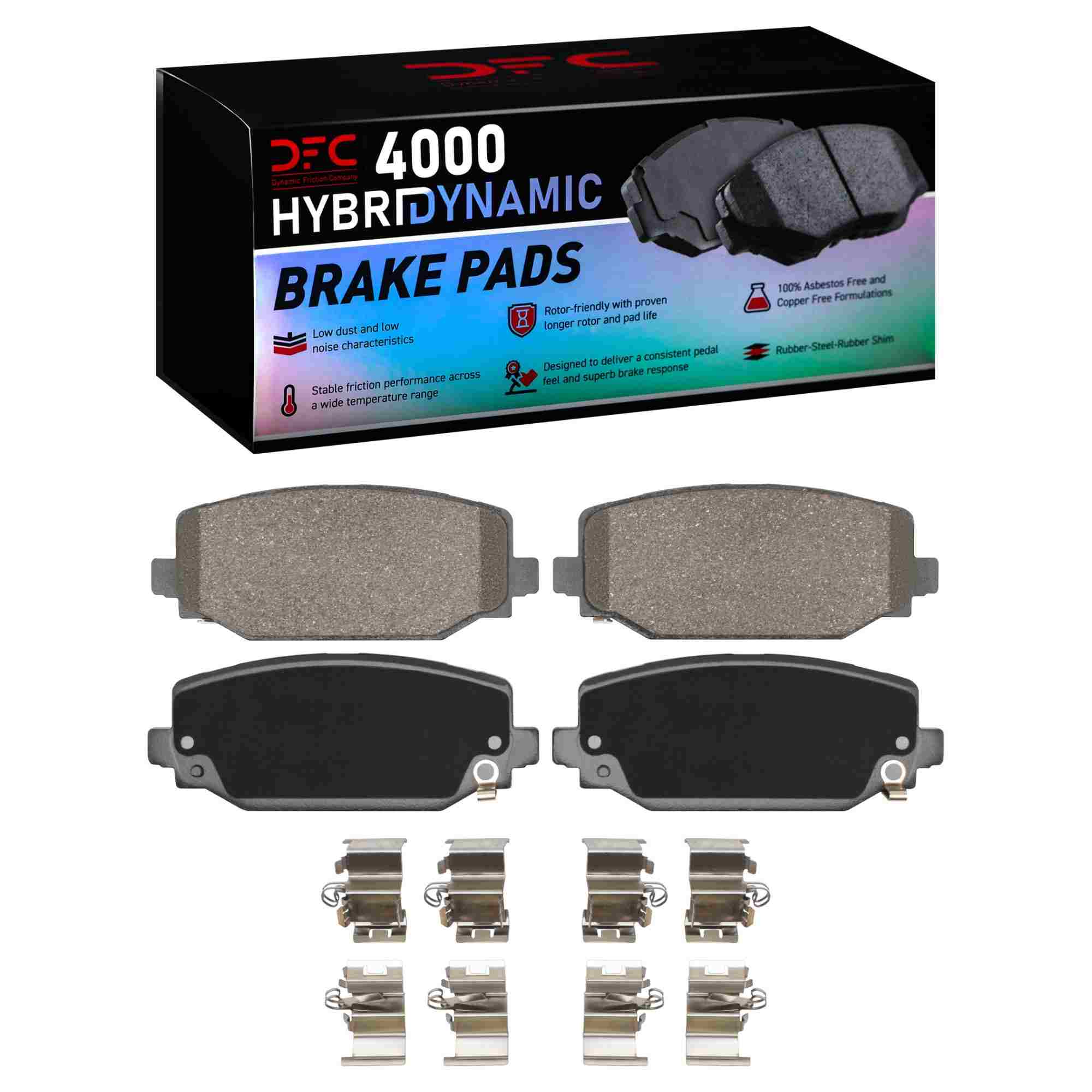 DFC HybriDynamic Brake Pads Hrdwr Kit Dynamic Friction Company 692-4000-2411-01