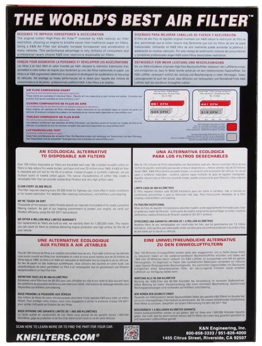 Replacement Air Filter K&N 400-33-5039