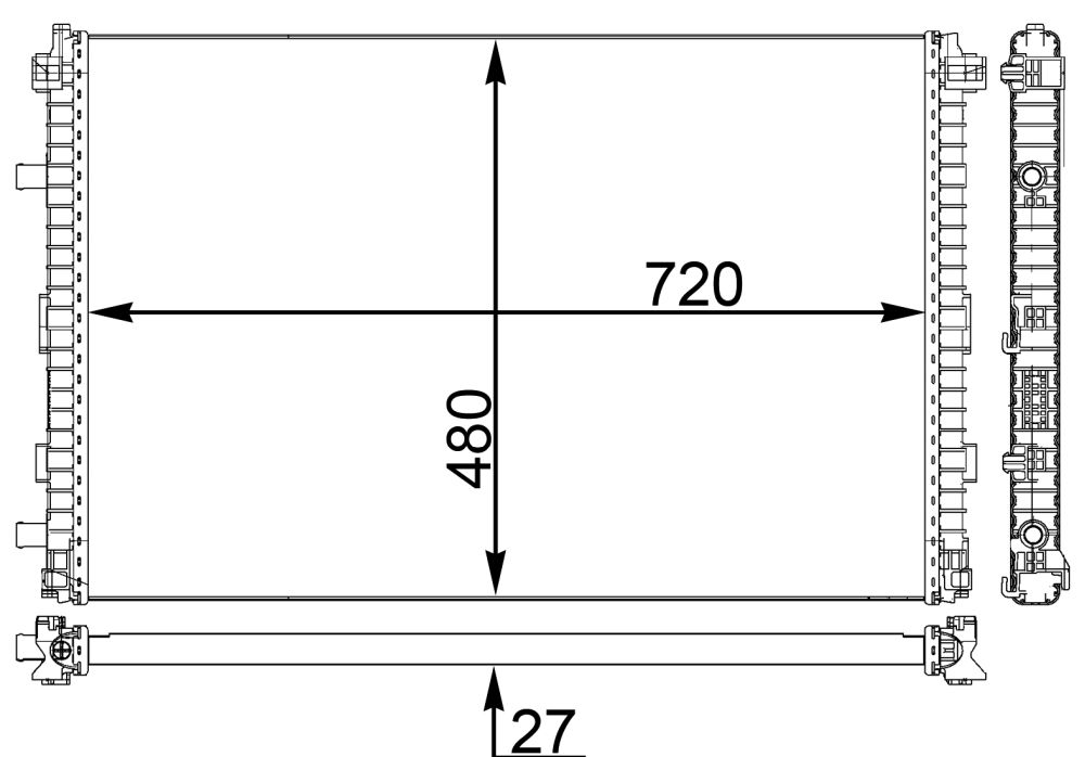 Radiator BEHR 759-CIR 24 000P