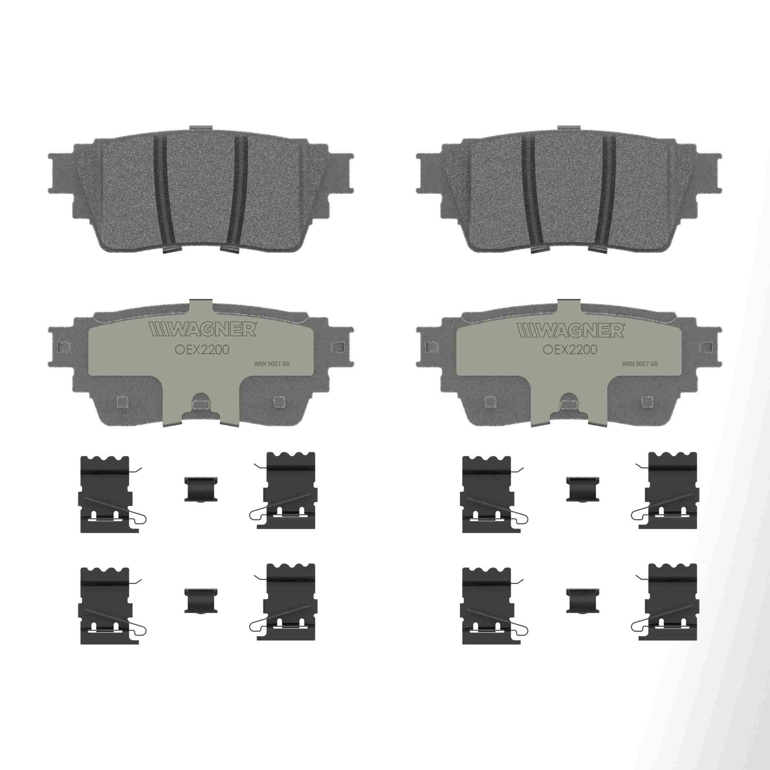 OEX Rear Disc Brake Pad Set Premium Ceramic Wagner Brake 621-OEX2200