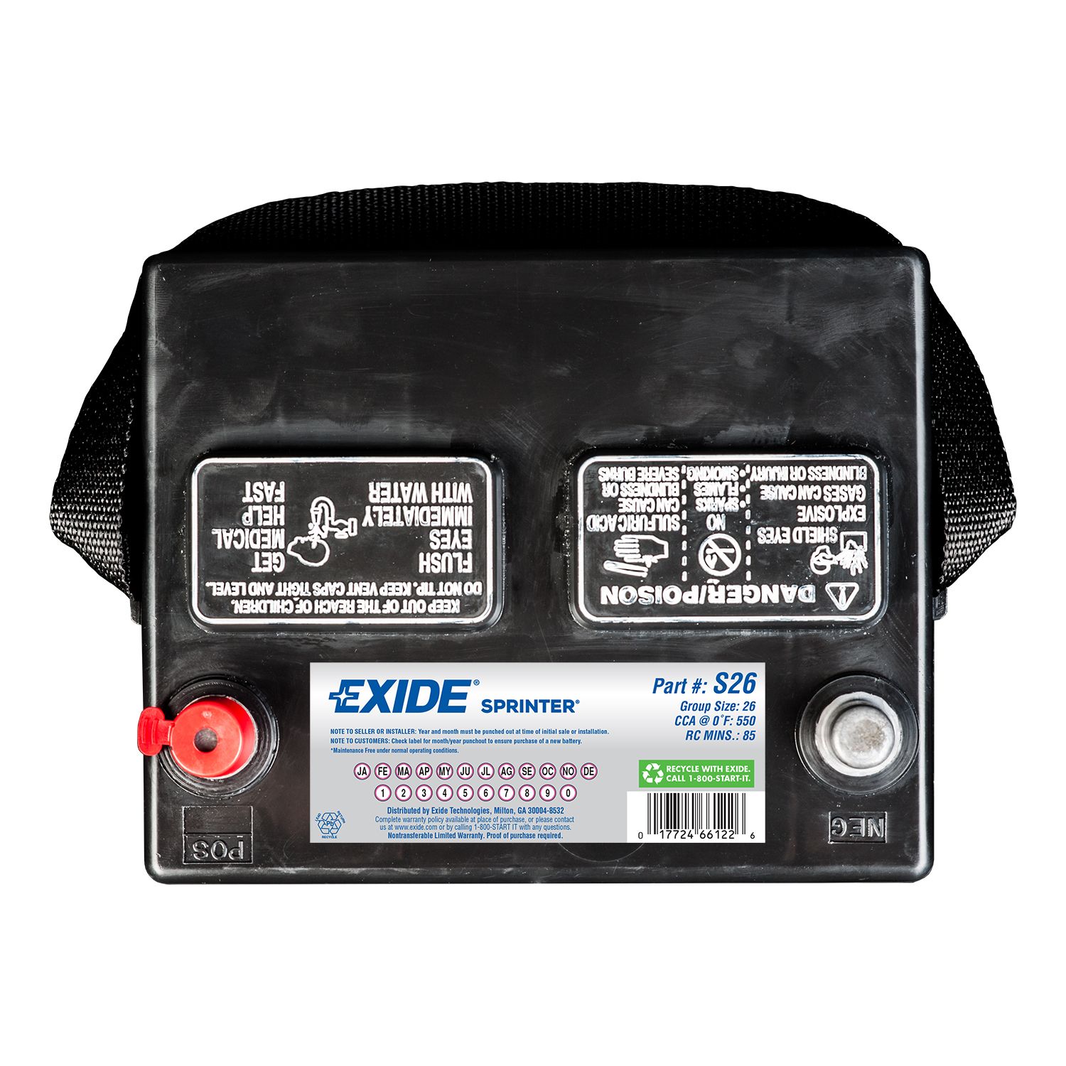 Exide Automotive Battery S70, image size:1500x1500