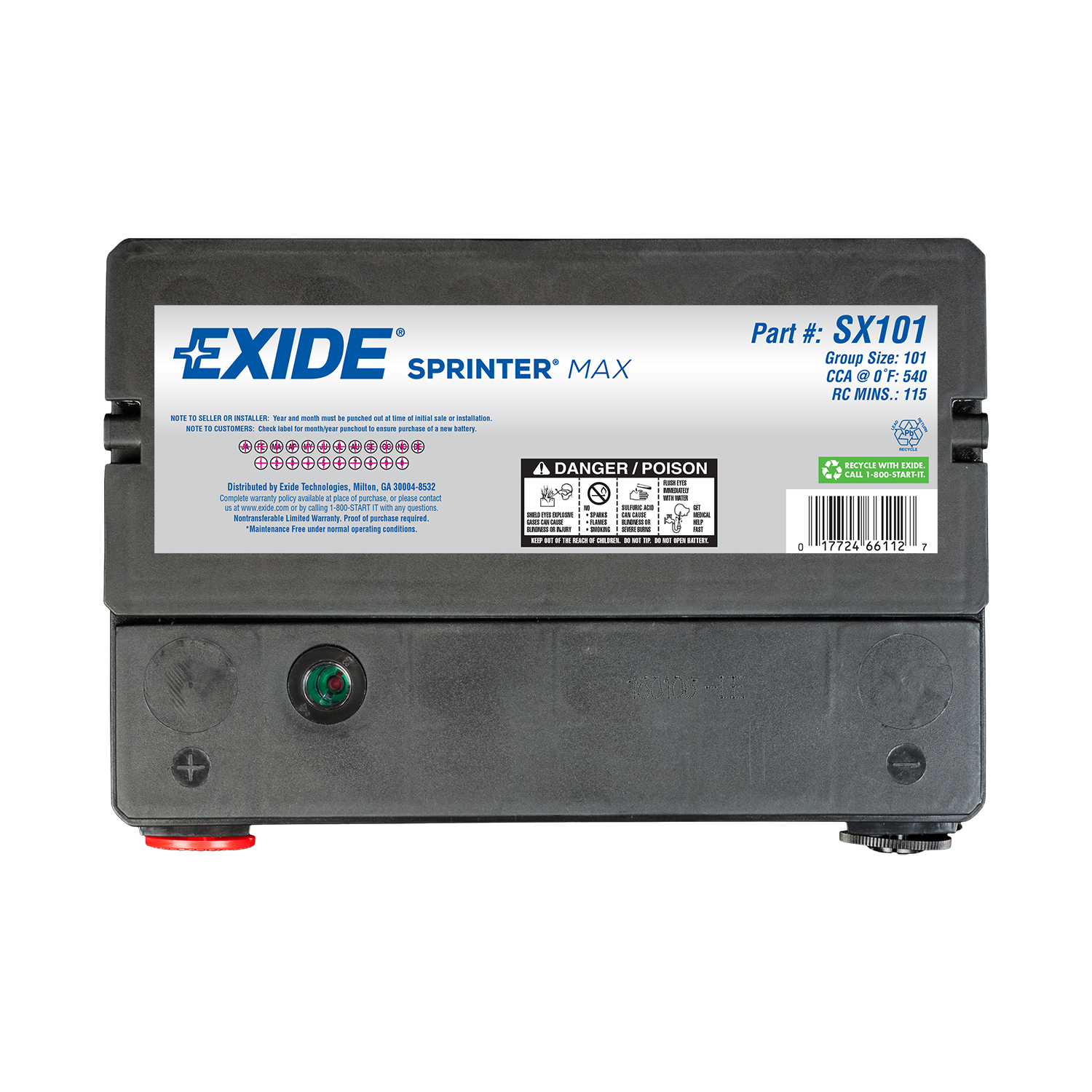 Exide SX101 | CarBattery.com, image size:1500x1500