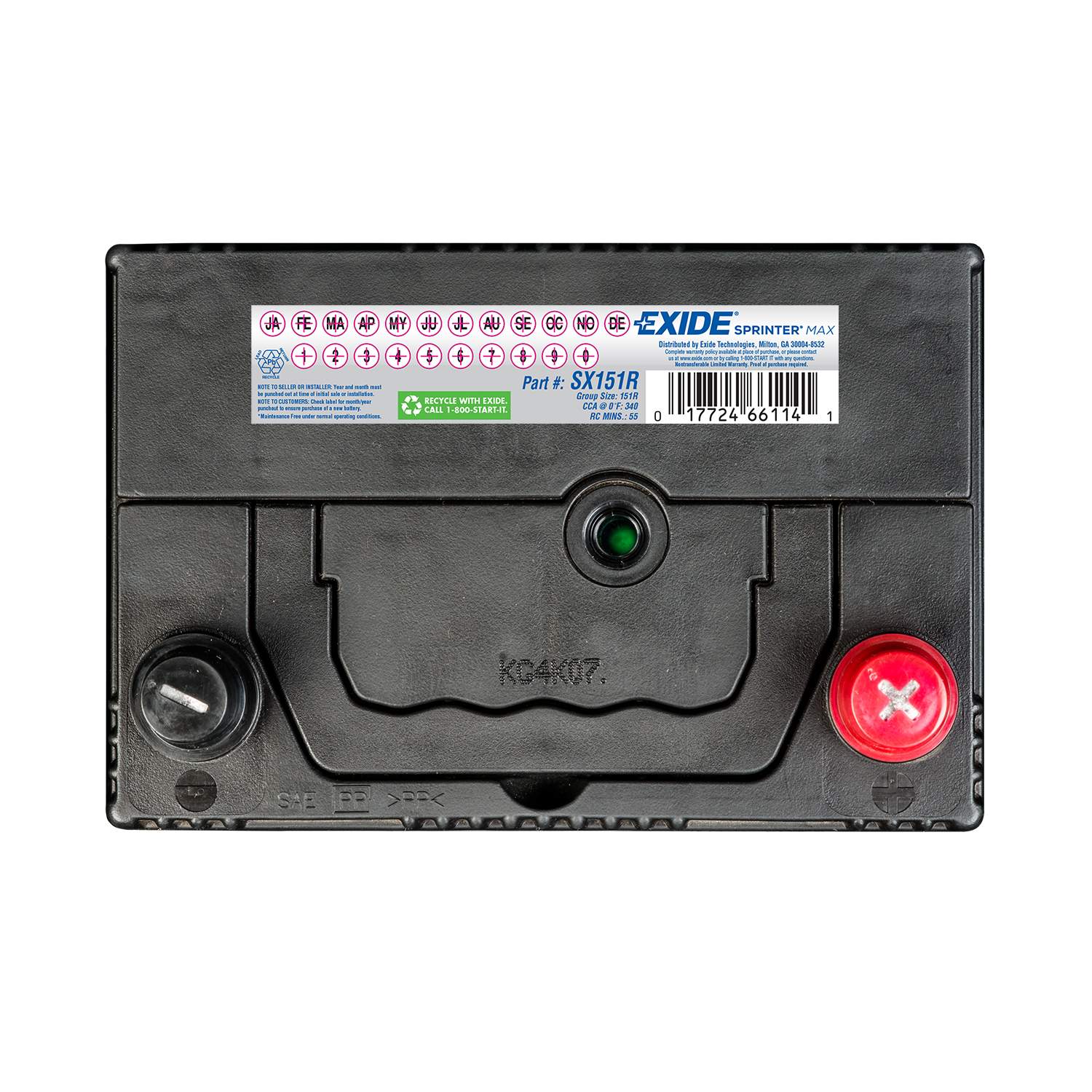 Exide SX151R Group 151R 12 Volt CCA 340 Exide SX151R
