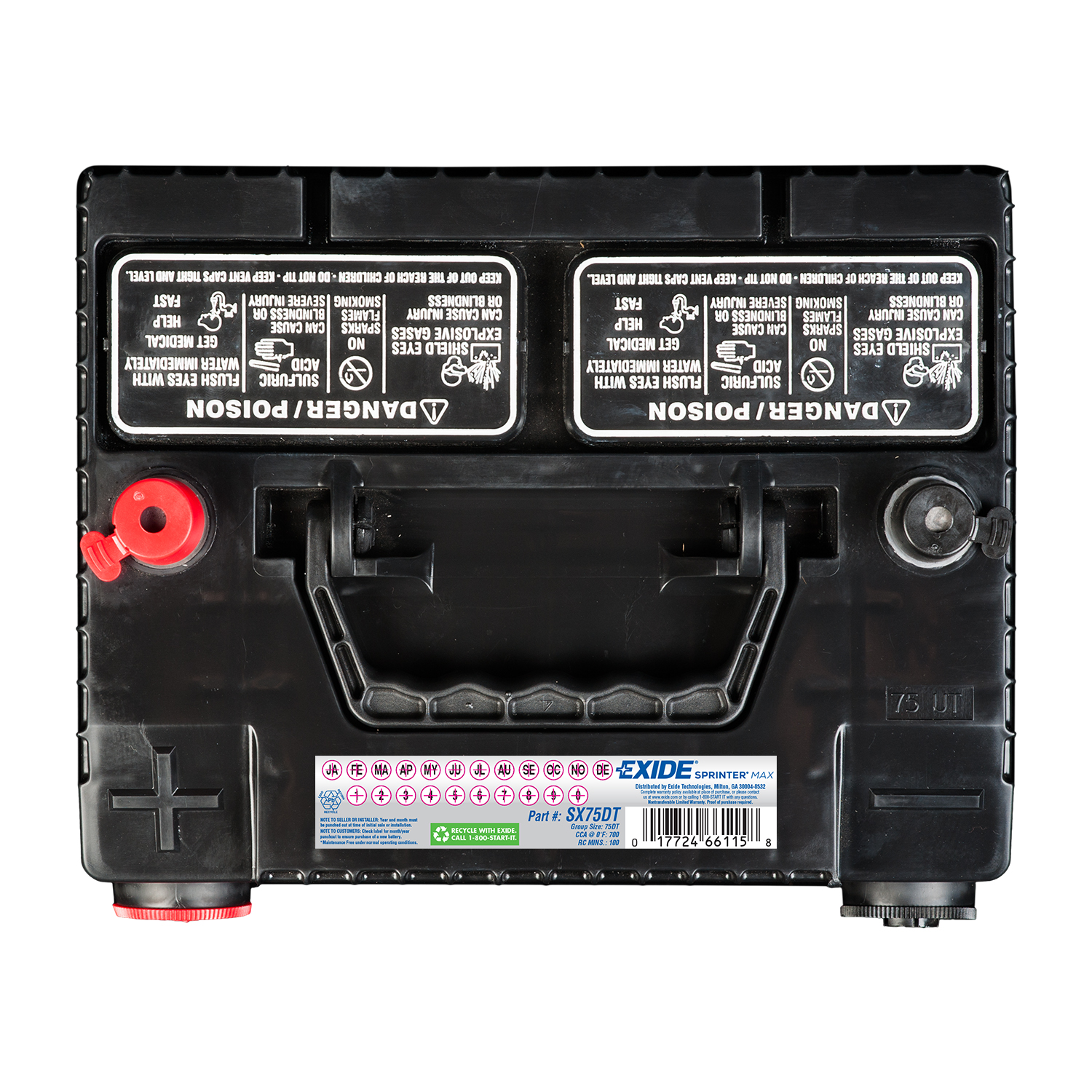 Exide SX75DT Group 75/86 12 Volt CCA 700 Exide SX75DT