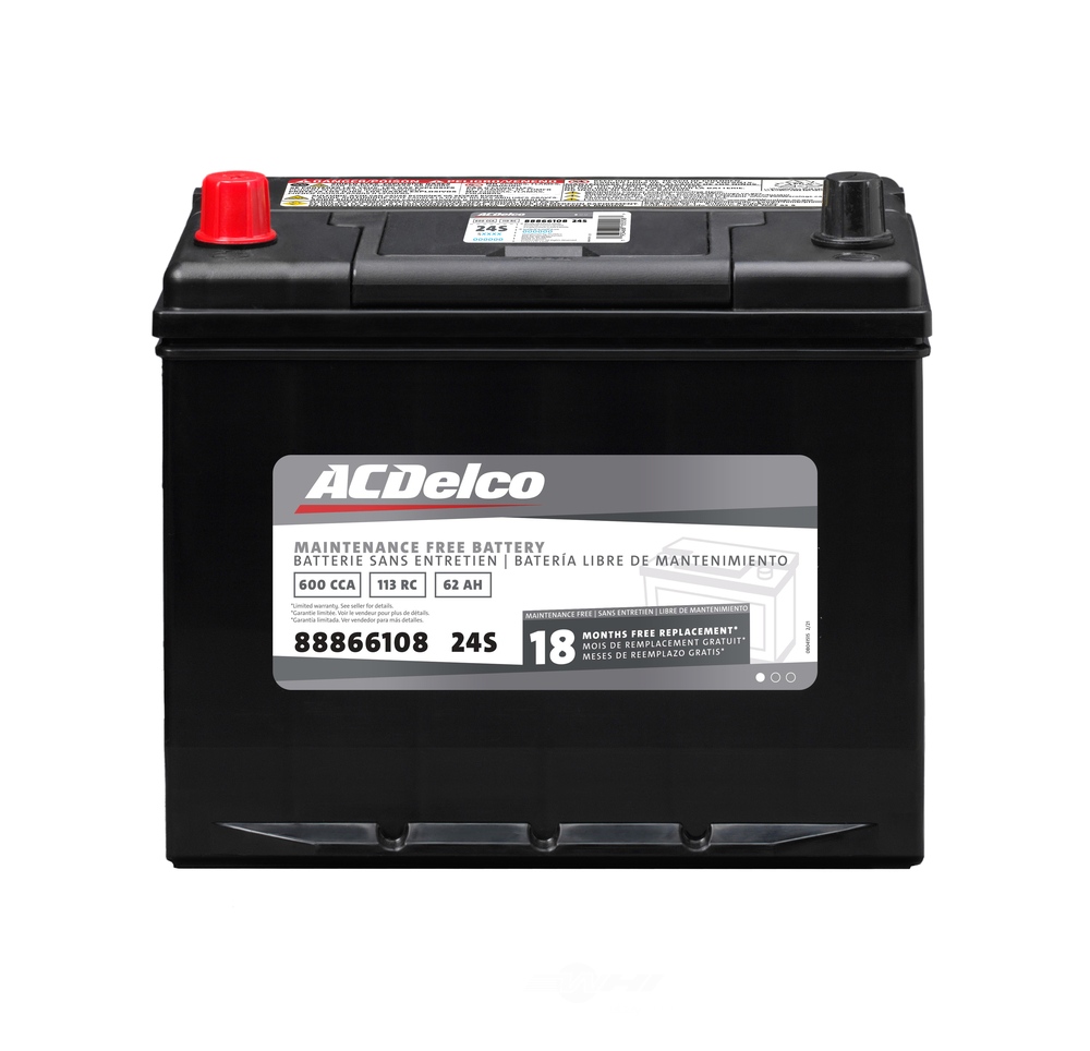 ACDelco Silver Series Maintenance Free Battery 12 Volt Group 24 600 CCA CA 720 18 Month Warranty ACDelco 24S