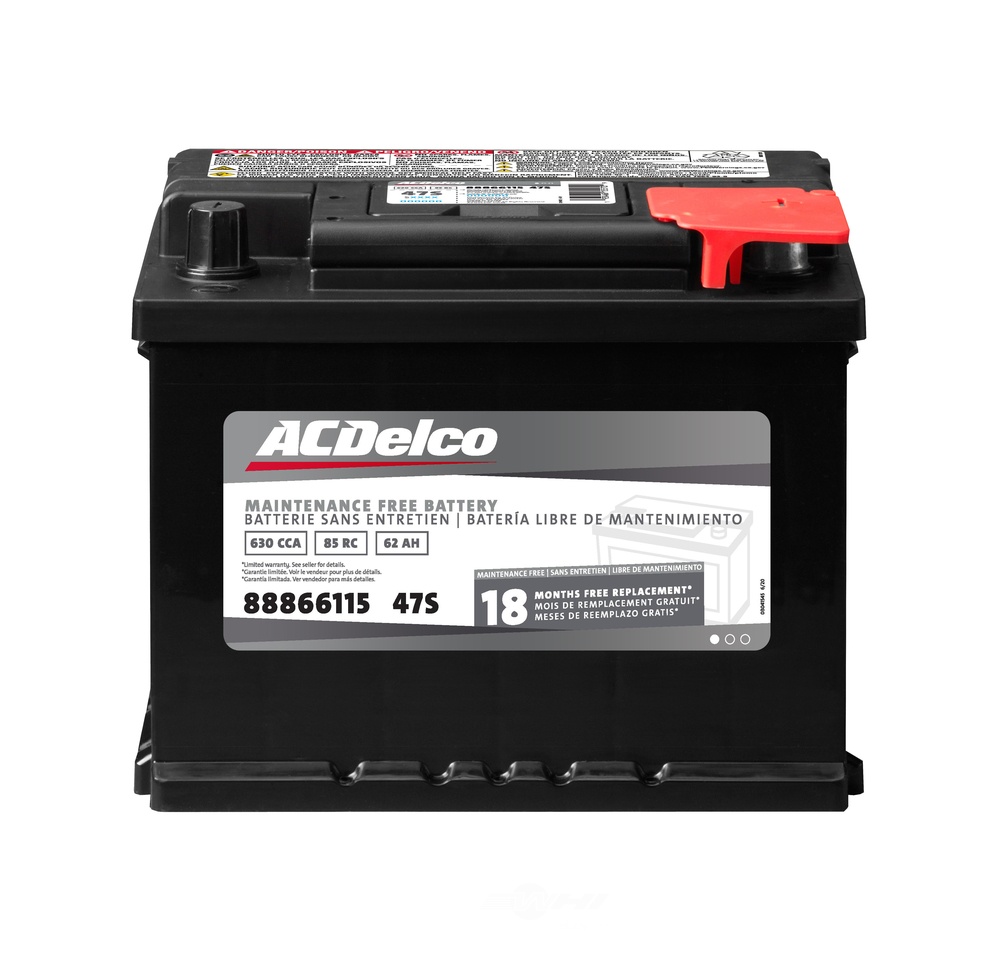 ACDelco Silver Series Maintenance Free Battery 12 Volt Group 47/H5 630 CCA CA 785 18 Month Warranty ACDelco 47S