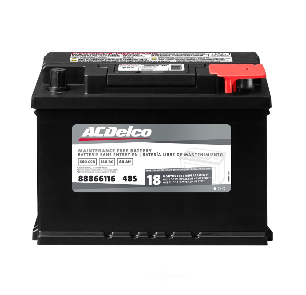 ACDelco Silver Series Maintenance Free Battery 12 Volt Group 48/H6 680 CCA CA 810 18 Month Warranty ACDelco 48S