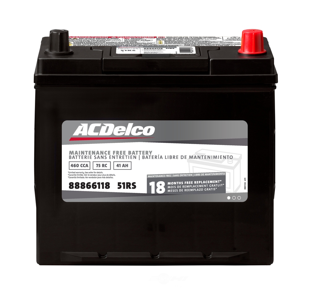 ACDelco Silver Series Maintenance Free Battery 12 Volt Group 51R 460 CCA CA 575 18 Month Warranty ACDelco 51RS