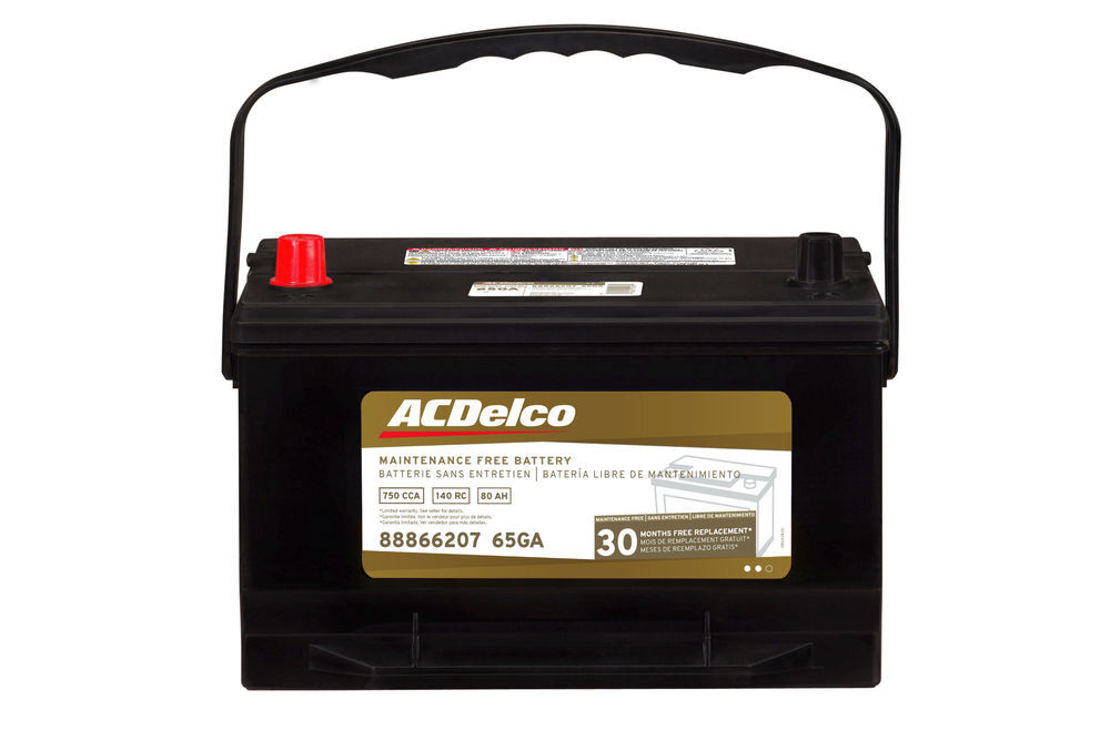 ACDelco Gold Series Maintenance Free Battery 12 Volt Group 65 750 CCA CA 850 30 Month Warranty ACDelco 65GA