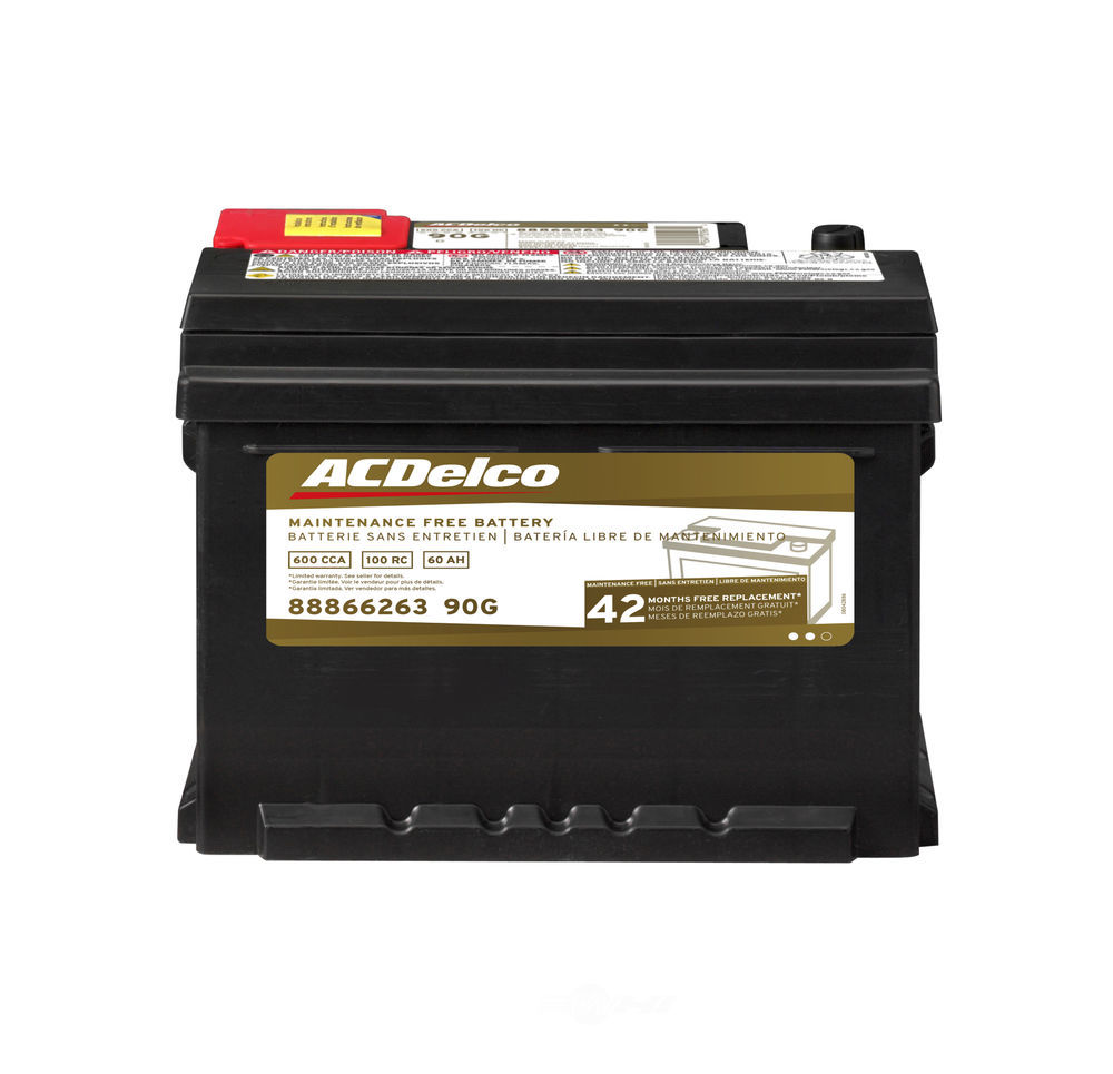 ACDelco Gold Series Maintenance Free Battery 12 Volt Group 90/T5 600 CCA CA 750 42 Month Warranty ACDelco 90G